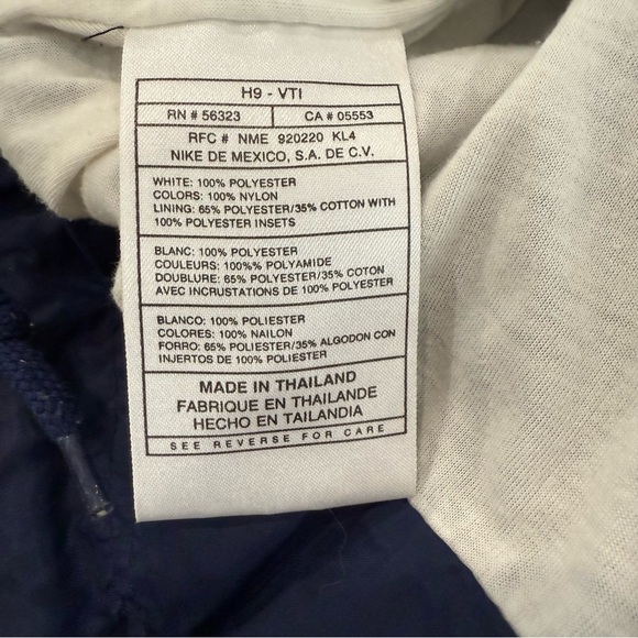 Vintage Nike 1/2 Zip Pullover Hooded Windbreaker Jacket Womens XL Purple/Blue - Picture 8 of 10